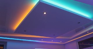 Натяжной потолок с подсветкой Ноябрьск, цена от 2133 руб.